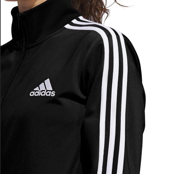 adidas Women's 3-Stripes 2pc Set Tracksuit Black Activewear Size S New - Picture 4 of 8